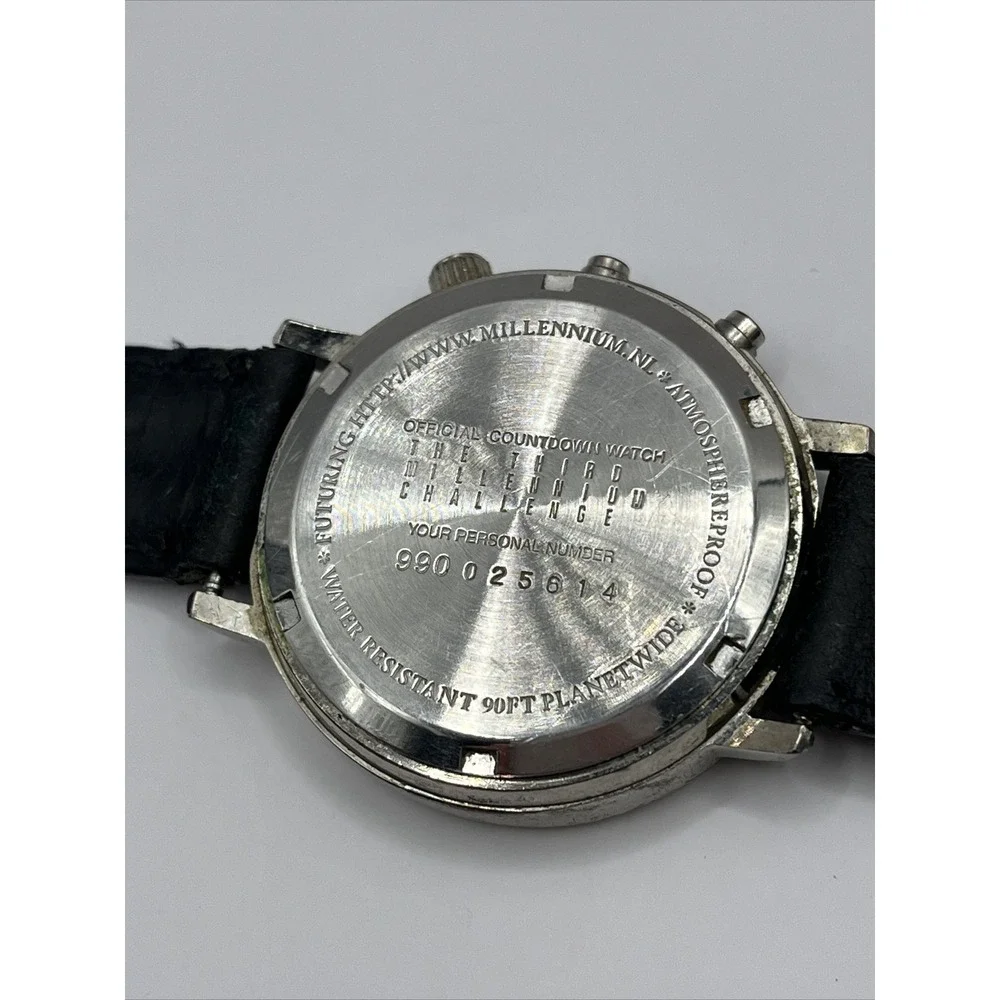 The‎ Third Millennium Challenge Wrist Watch Leather Band WR- New Battery